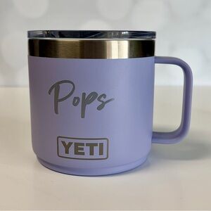 YETI Rambler 10 oz Mug Engraved 'Pops'